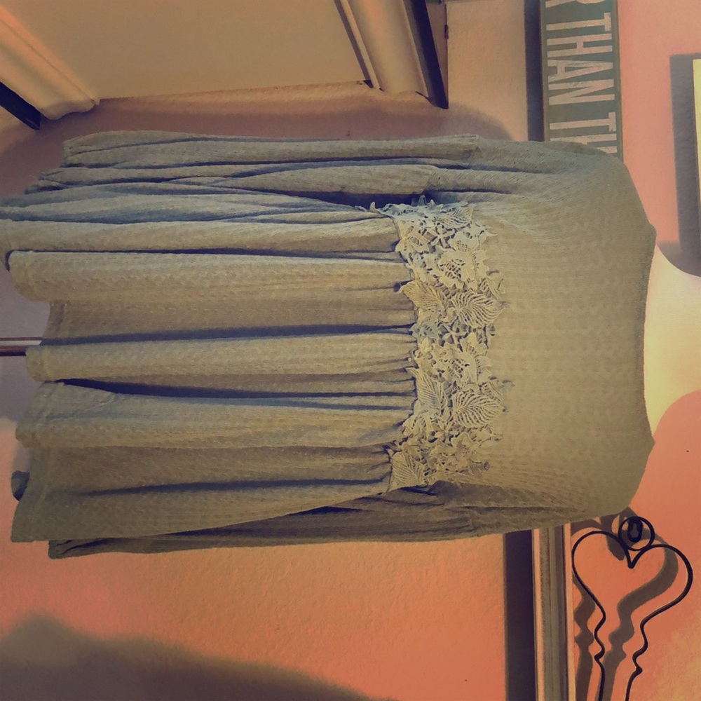 cute blouse with embroidery just below the chest
